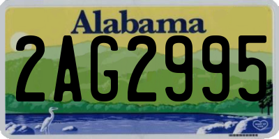 AL license plate 2AG2995