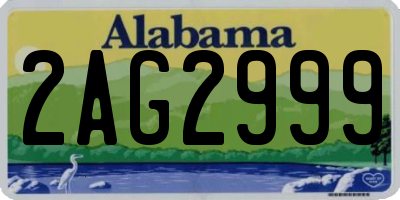 AL license plate 2AG2999