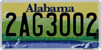 AL license plate 2AG3002