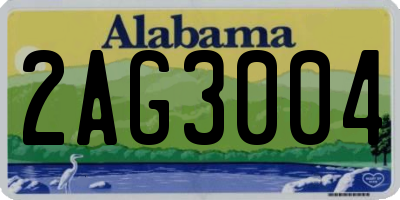 AL license plate 2AG3004
