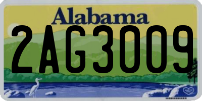 AL license plate 2AG3009