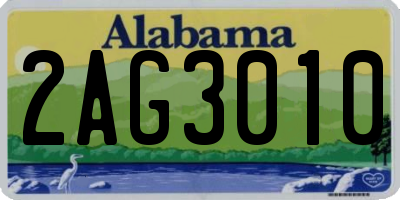AL license plate 2AG3010