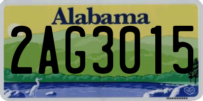 AL license plate 2AG3015