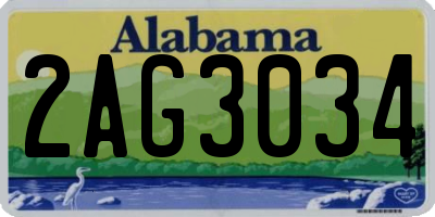 AL license plate 2AG3034