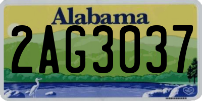 AL license plate 2AG3037