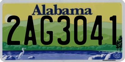 AL license plate 2AG3041