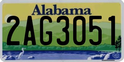 AL license plate 2AG3051