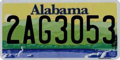 AL license plate 2AG3053