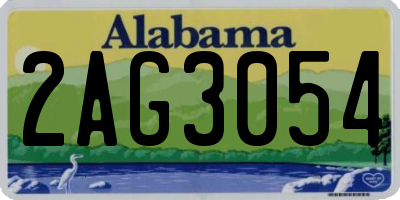 AL license plate 2AG3054