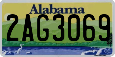 AL license plate 2AG3069