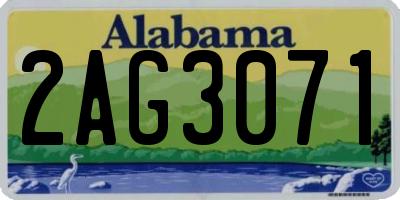 AL license plate 2AG3071