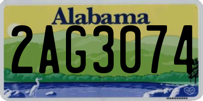 AL license plate 2AG3074