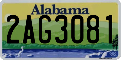 AL license plate 2AG3081