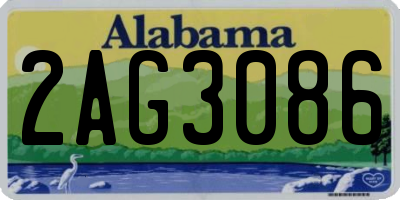 AL license plate 2AG3086