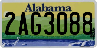 AL license plate 2AG3088