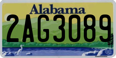 AL license plate 2AG3089