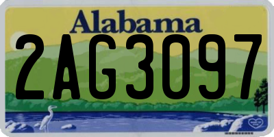 AL license plate 2AG3097