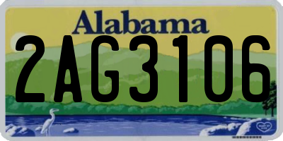 AL license plate 2AG3106