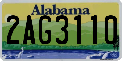 AL license plate 2AG3110
