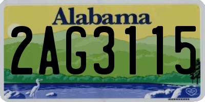 AL license plate 2AG3115