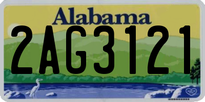 AL license plate 2AG3121