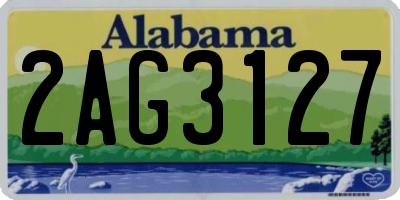 AL license plate 2AG3127
