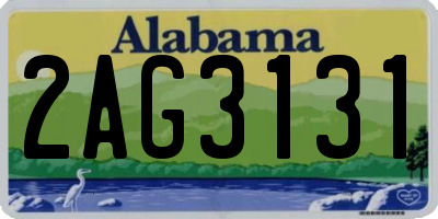 AL license plate 2AG3131