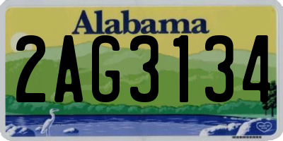 AL license plate 2AG3134