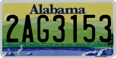 AL license plate 2AG3153