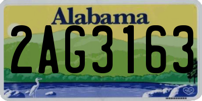 AL license plate 2AG3163