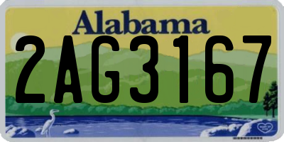 AL license plate 2AG3167