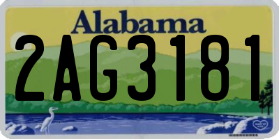 AL license plate 2AG3181