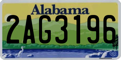 AL license plate 2AG3196