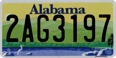 AL license plate 2AG3197