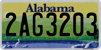 AL license plate 2AG3203