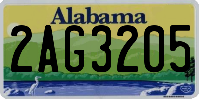 AL license plate 2AG3205
