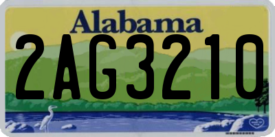 AL license plate 2AG3210