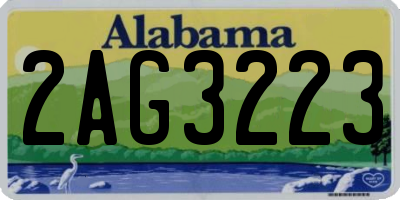 AL license plate 2AG3223