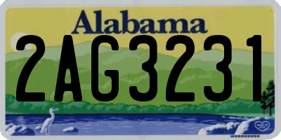AL license plate 2AG3231