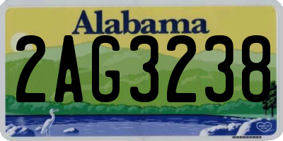 AL license plate 2AG3238