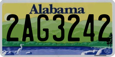 AL license plate 2AG3242
