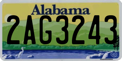 AL license plate 2AG3243