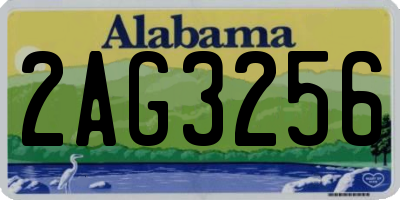 AL license plate 2AG3256