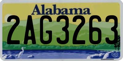 AL license plate 2AG3263