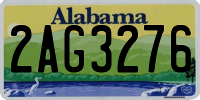 AL license plate 2AG3276