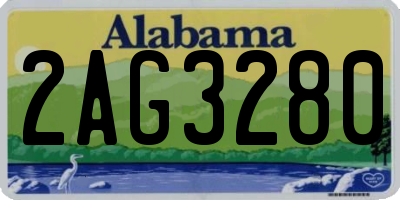AL license plate 2AG3280