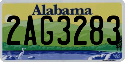 AL license plate 2AG3283