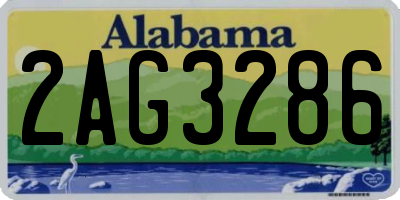AL license plate 2AG3286