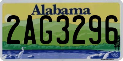 AL license plate 2AG3296