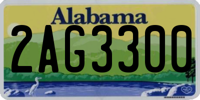 AL license plate 2AG3300